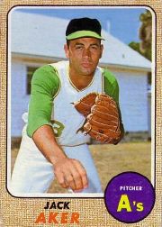1968 Topps Baseball Cards      224     Jack Aker